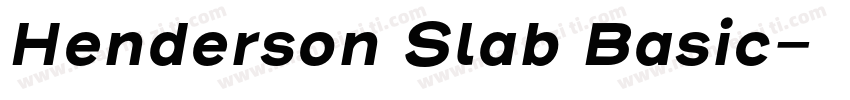 Henderson Slab Basic字体转换